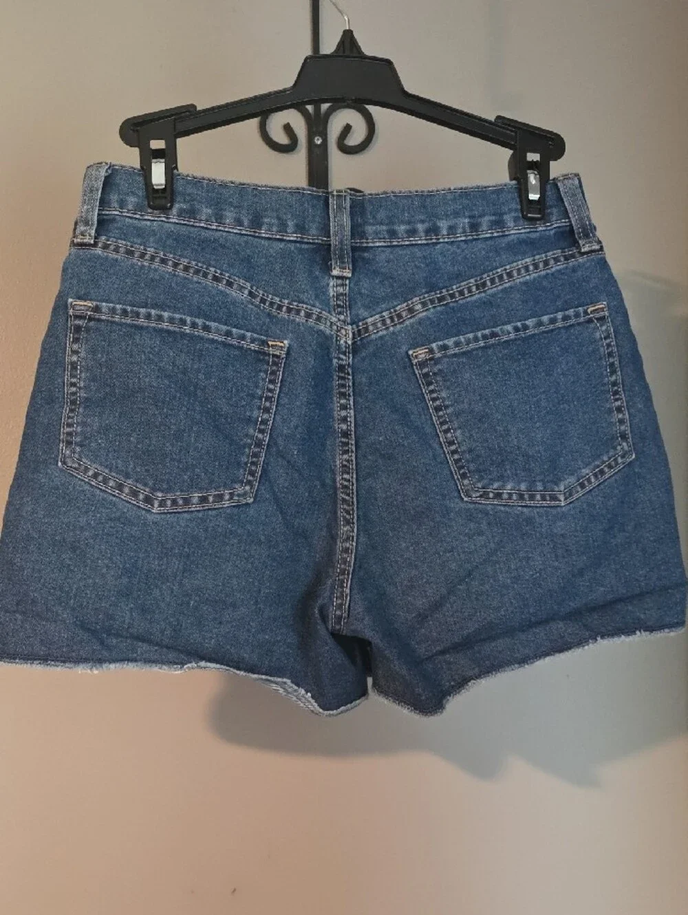 Old Navy Gilr's Button-Front Dark Blue Denim Shorts Size 16